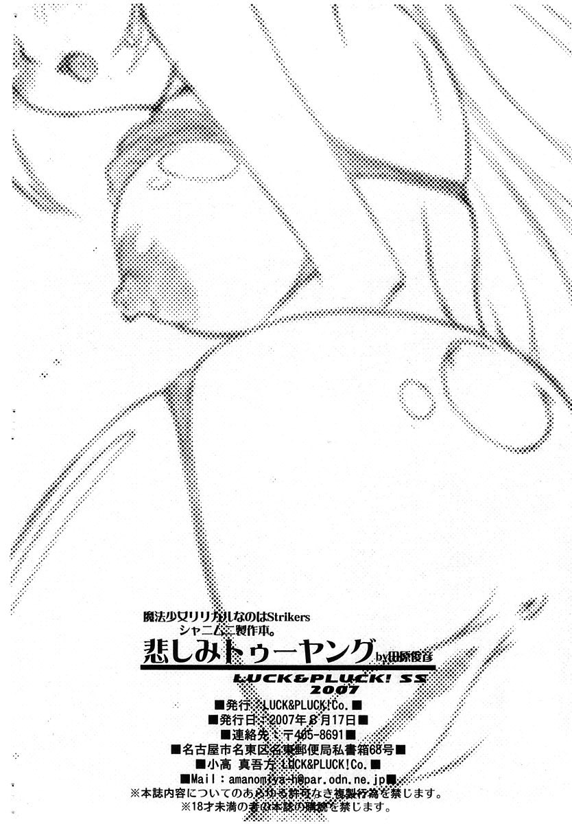 (C72) [LUCK&amp;PLUCK! (Amanomiya Haruka)] Kanashimi Too Young (Mahou Shoujo Lyrical Nanoha StrikerS) page 9 preview