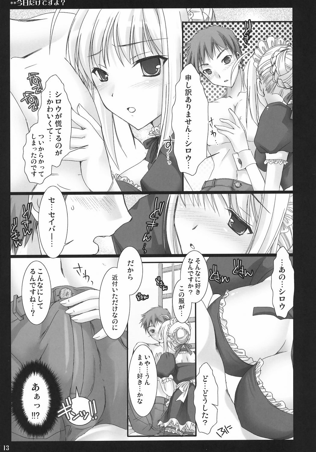 (C71) [UDON-YA (Kizuki Aruchu, ZAN)] Kyou dake desu yo? (Fate/hollow ataraxia) page 12 preview