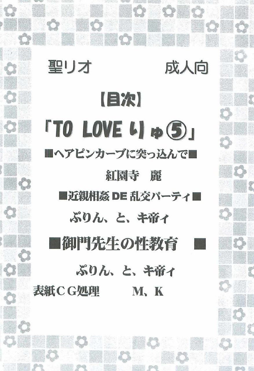 (C72) [St. Rio (Kitty, Purin, Kouenji Rei)] ToLOVE Ryu 5 (To LOVE-Ru) page 3 preview
