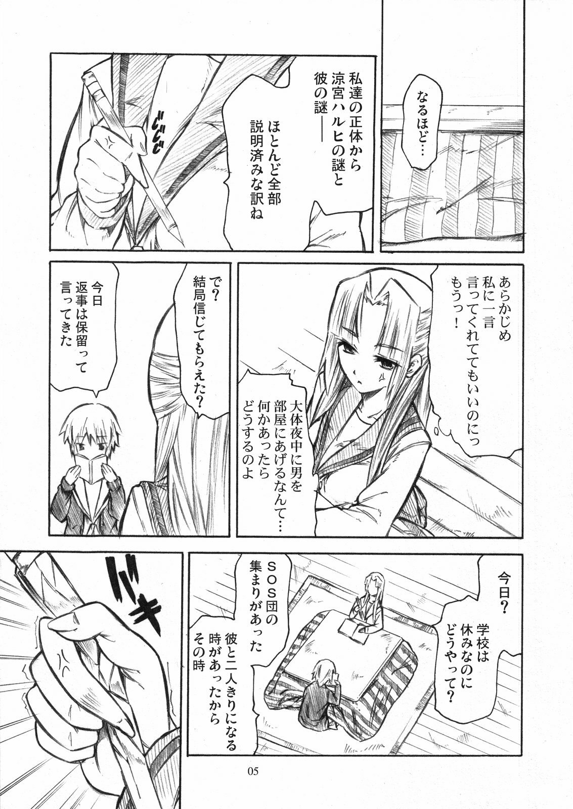 (C71) [TTT (Miharu)] Asakura Moshimo (Suzumiya Haruhi no Yuuutsu) page 5 preview