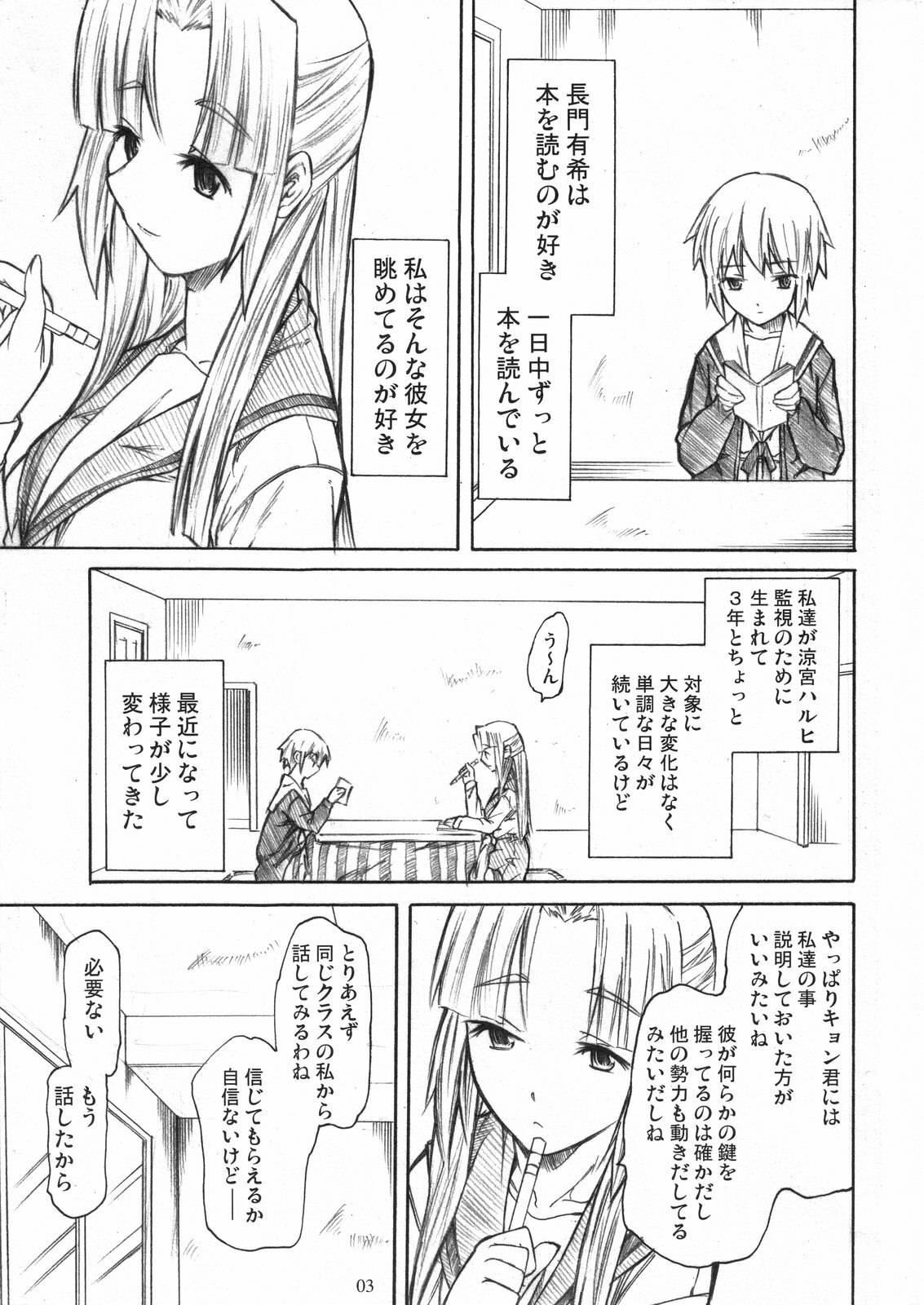 (C71) [TTT (Miharu)] Asakura Moshimo (Suzumiya Haruhi no Yuuutsu) page 3 preview
