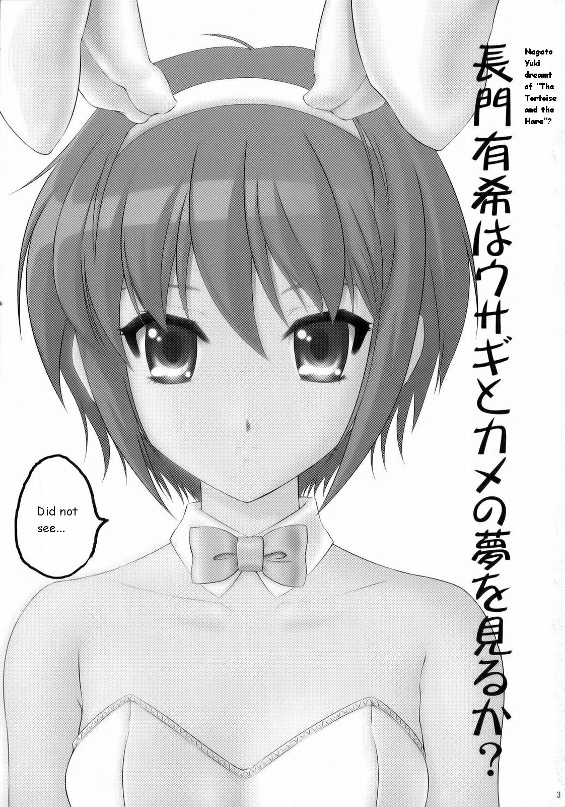 (C71) [U.R.C (Momoya Show-Neko)] Nagato Yuki wa Usagi to Kame no Yume o Miru ka? | Nagato Yuki Dreamt of "The Tortoise and The Hare"? (Suzumiya Haruhi no Yuuutsu) [English] [maxt] page 2 preview