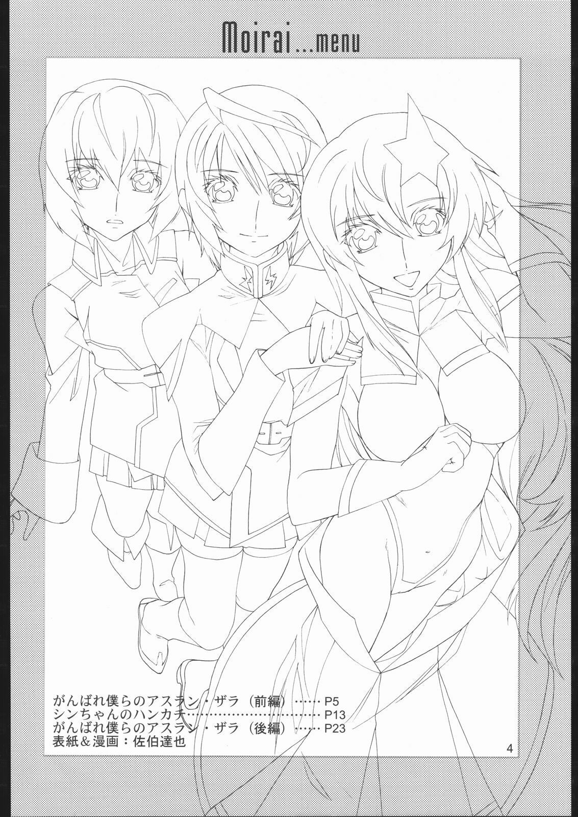 (Puniket 11) [Byousatsu Tanukidan (Saeki Tatsuya)] Moirai (Gundam SEED Destiny) page 3 preview