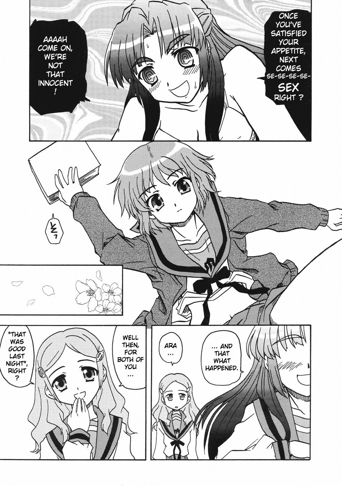 (Nagato Matsuri "Daisuki") [Tougall Kai (Kairakuen Umeka)] AsaNaga Keikaku 2007 Nentou Houkokusho | AsaNaga Project 2007 New Year Report (Suzumiya Haruhi no Yuuutsu) [English] [Chux] page 10 preview