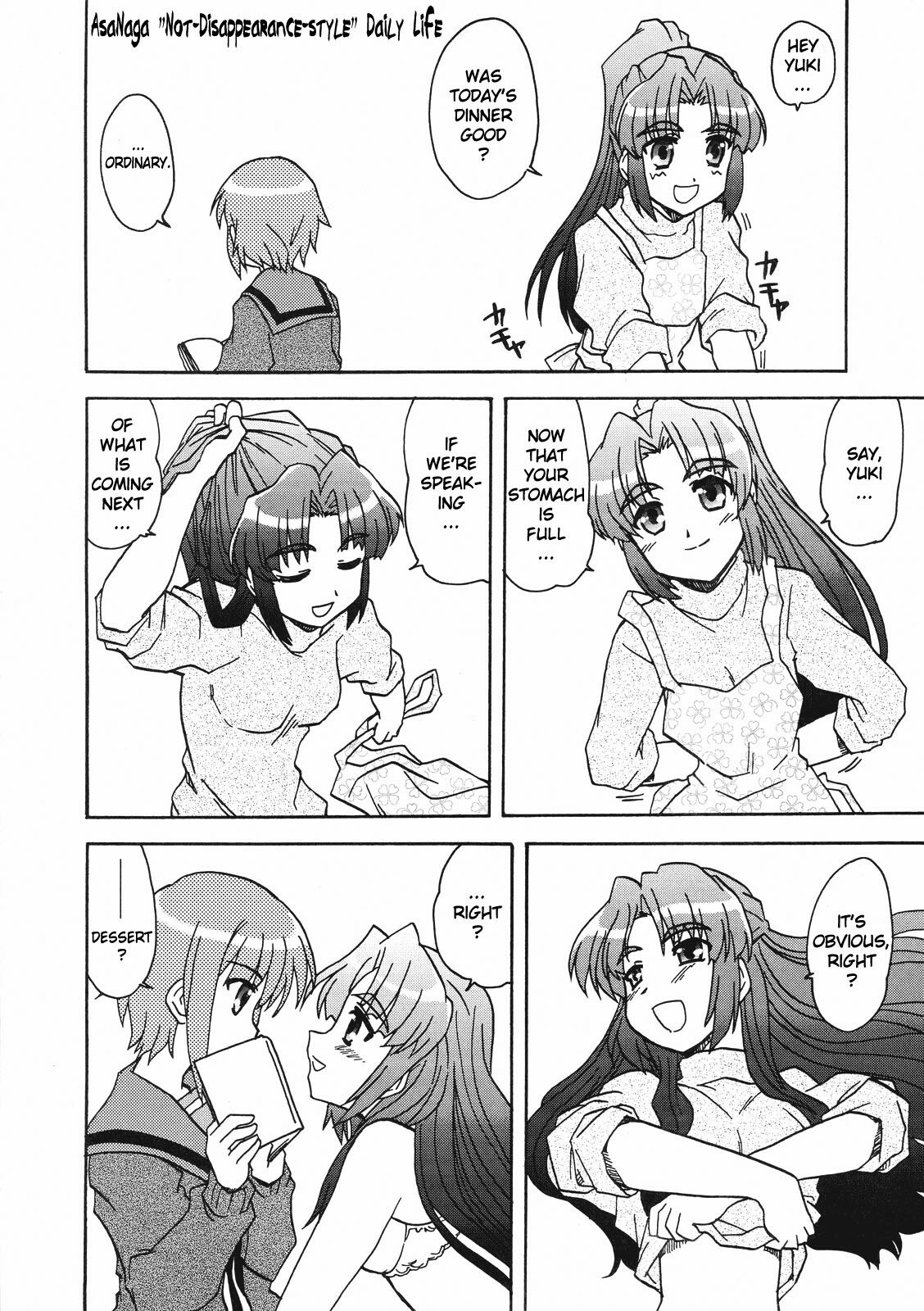 (Nagato Matsuri "Daisuki") [Tougall Kai (Kairakuen Umeka)] AsaNaga Keikaku 2007 Nentou Houkokusho | AsaNaga Project 2007 New Year Report (Suzumiya Haruhi no Yuuutsu) [English] [Chux] page 8 preview