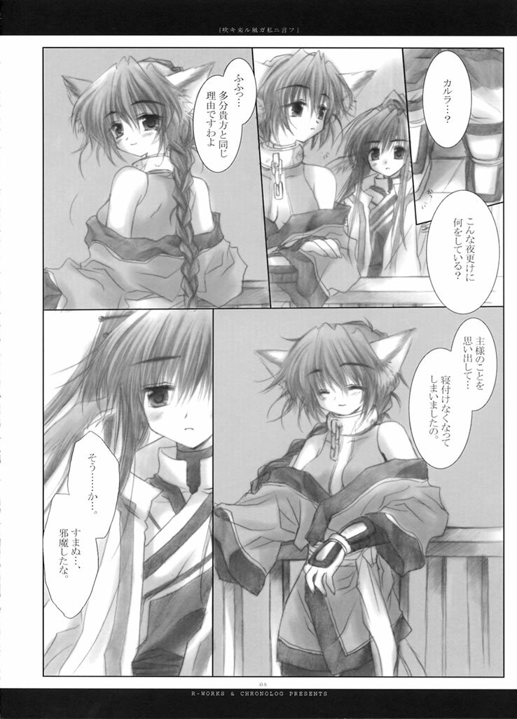 (Mimiket 7) [Chronolog (Sakurazawa Izumi)] Fuki Kuru Kaze ga Watashi ni Ifu | Wind that Blown Toward Me Talked (Utawarerumono) page 7 preview