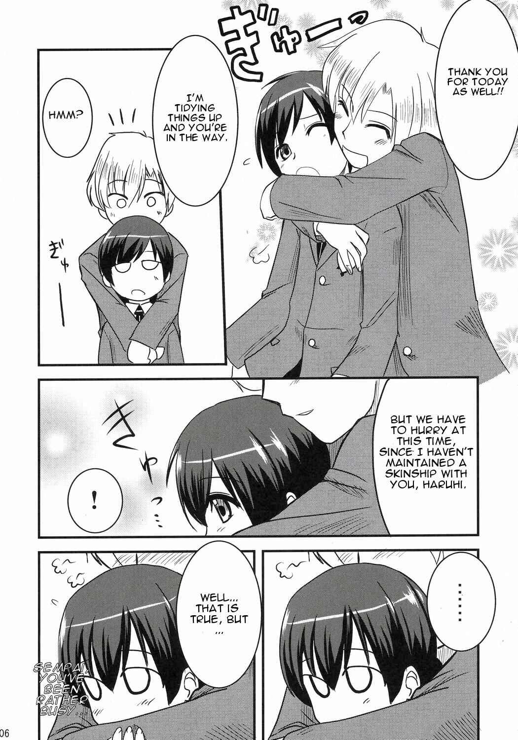 (C70) [Shin Hijiridou Honpo (Hijiri Tsukasa)] Fujioka Haruhi no Houkago (Ouran High School Host Club) [English] [CGrascal] page 5 preview