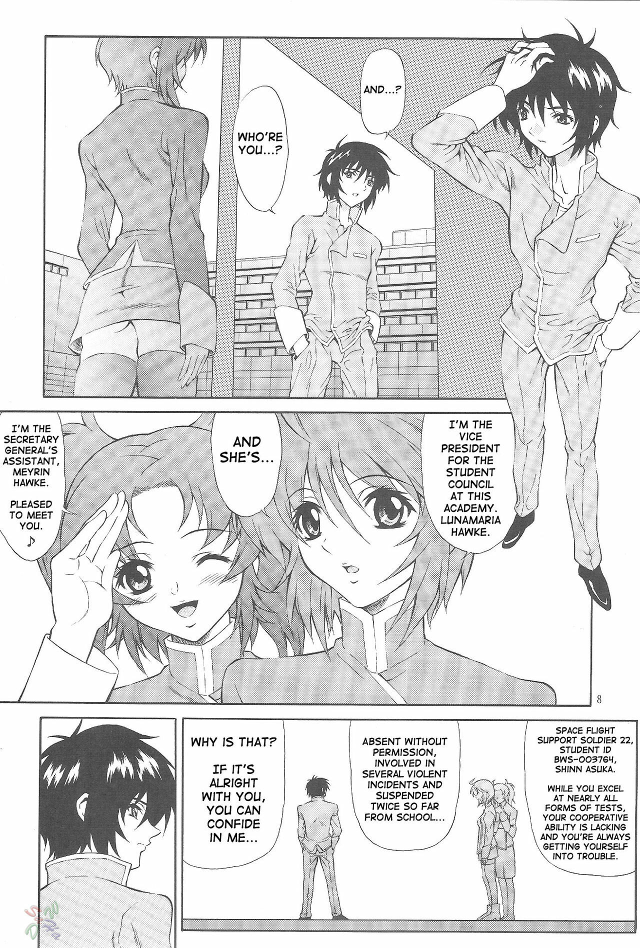 (C68) [GUST (Harukaze Soyogu)] Burning!! 0 (Mobile Suit Gundam SEED DESTINY) [English] [SaHa] page 7 preview