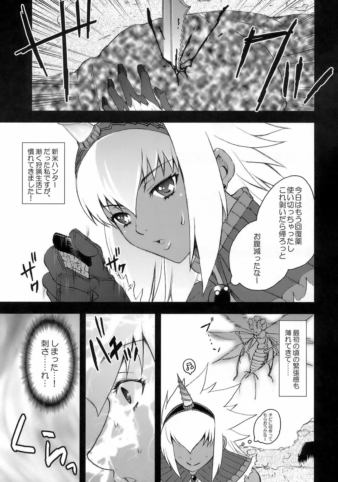 (C74) [Harem (Mizuki Honey)] Hunter-chan Dai Pinch!! (Monster Hunter) page 2 preview