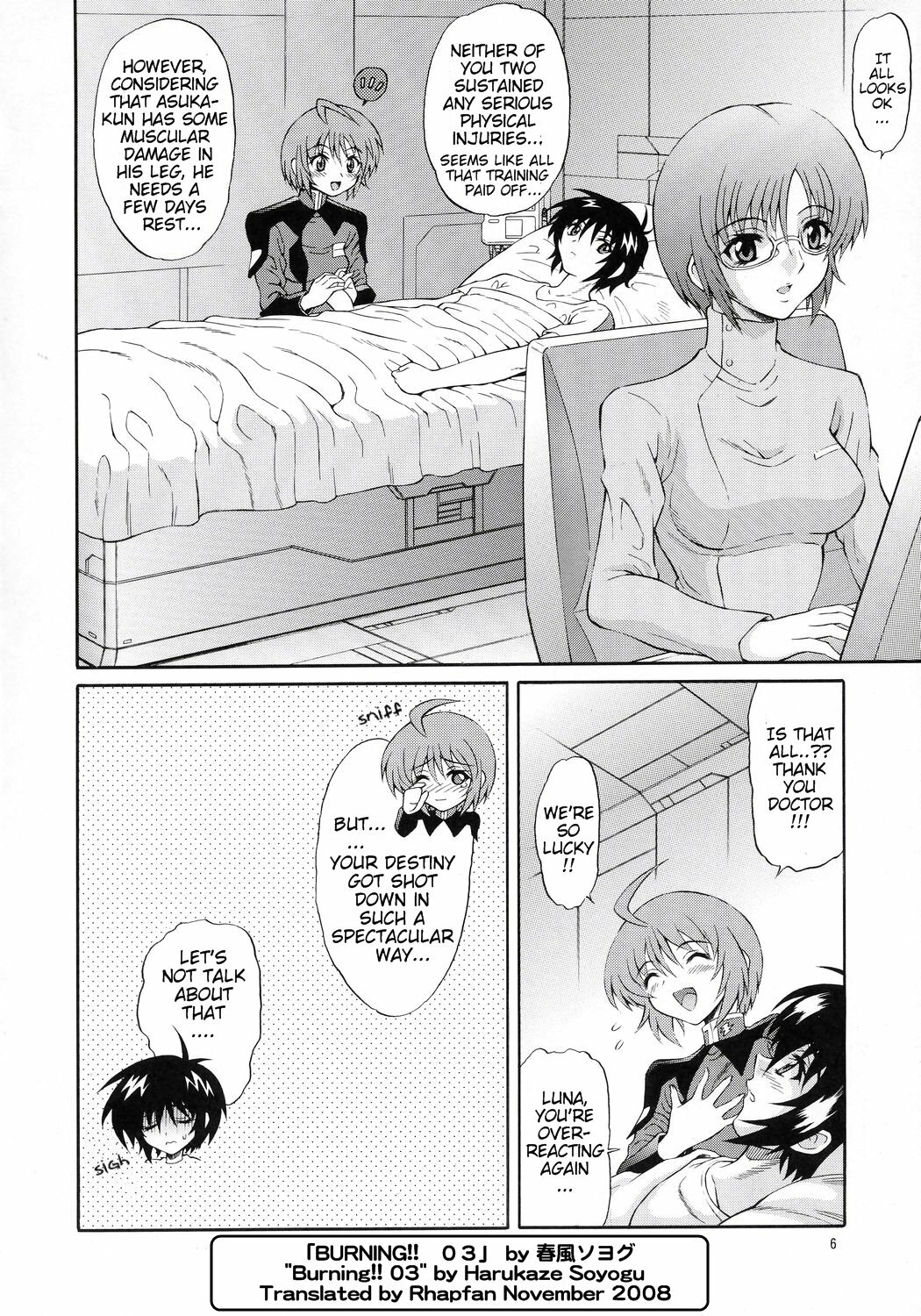 (C70) [GUST (Harukaze Soyogu)] Burning!! 3 (Mobile Suit Gundam SEED DESTINY) [English] [Rhapfan] page 5 preview