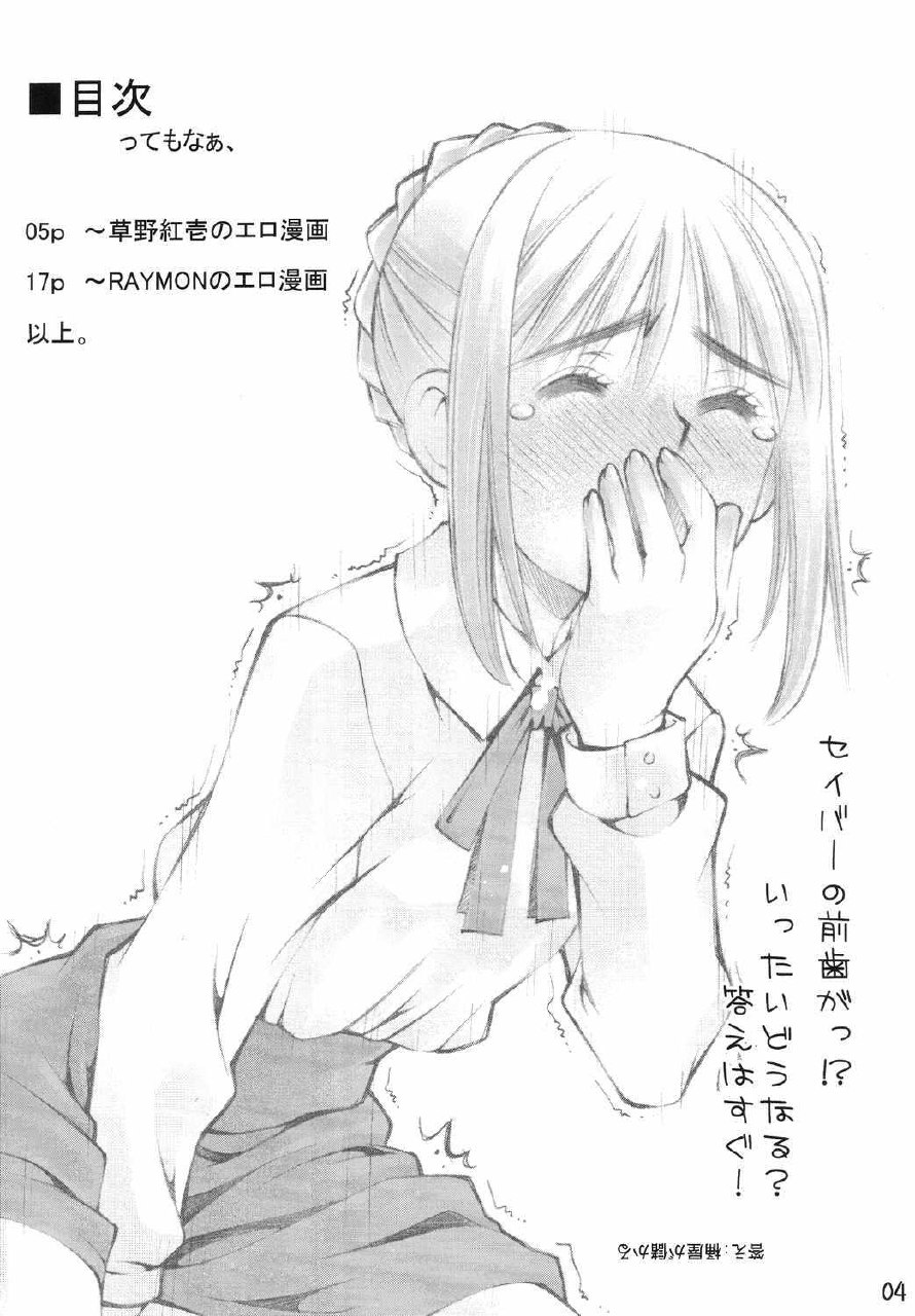 (C65) [Sashichigai-dan (Kusano Kouichi, RAYMON)] Fake (Fate/Stay Night) page 3 preview