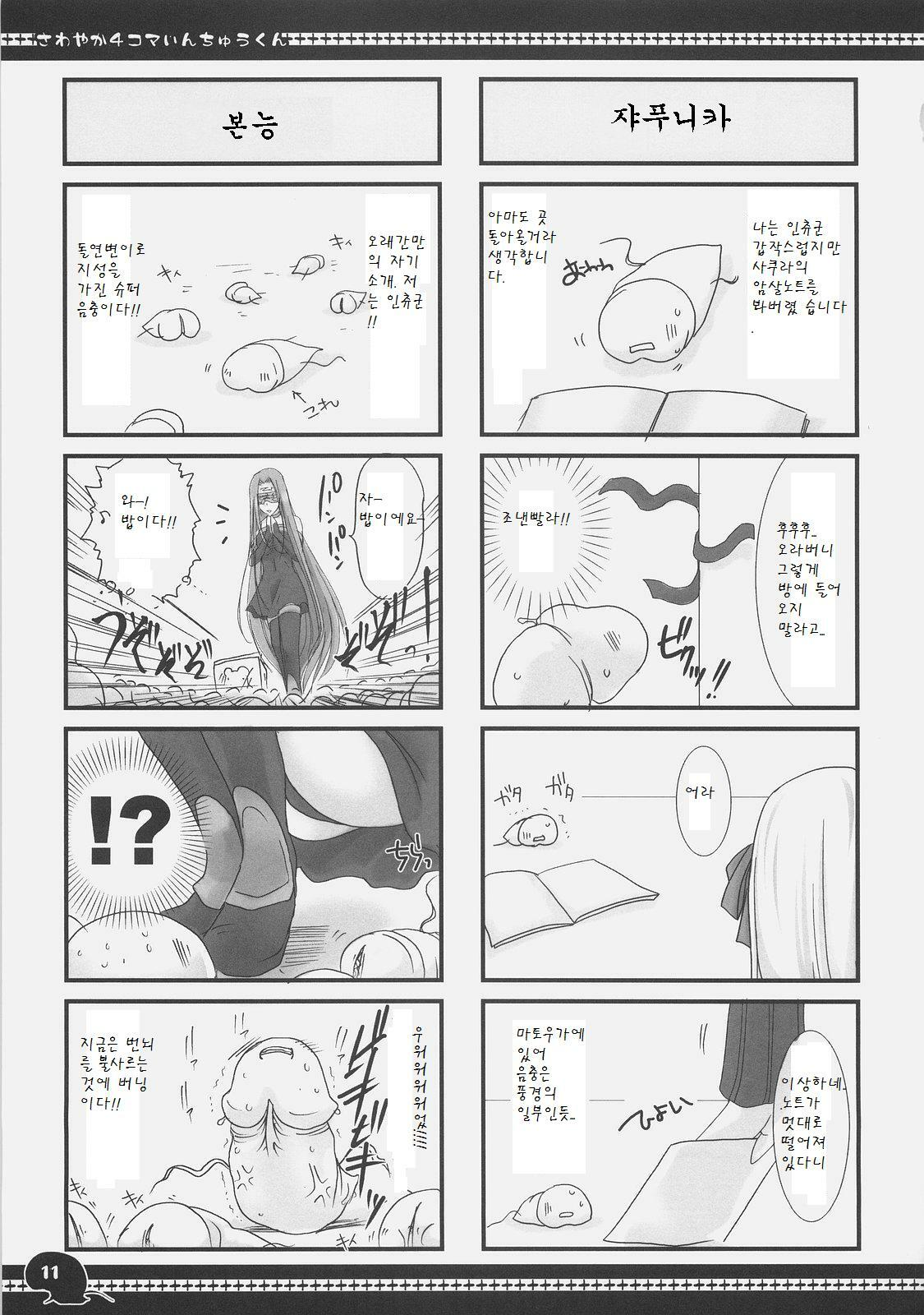 (C71) [UDON-YA (Kizuki Aruchu, ZAN)] Sawayaka 4koma Inchuu-kun Soushuuhen + alpha (Fate/stay night) [Korean] page 10 preview