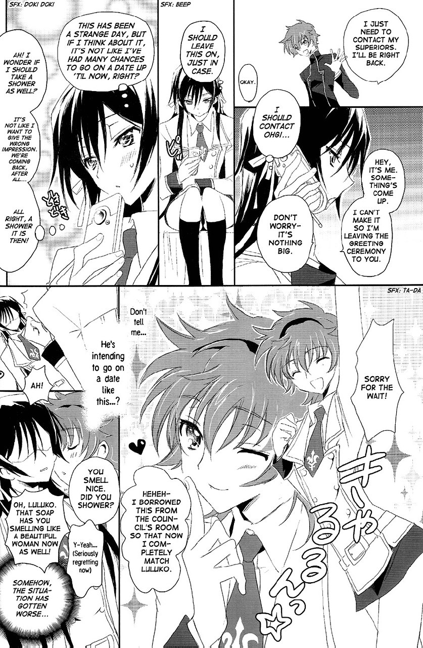 [Reflection (Panta)] Doki Doki Josou Date! Zenpen | Doki Doki Crossdressing Date! Part One (Code Geass) [English] [Dynasty Scans] page 12 preview