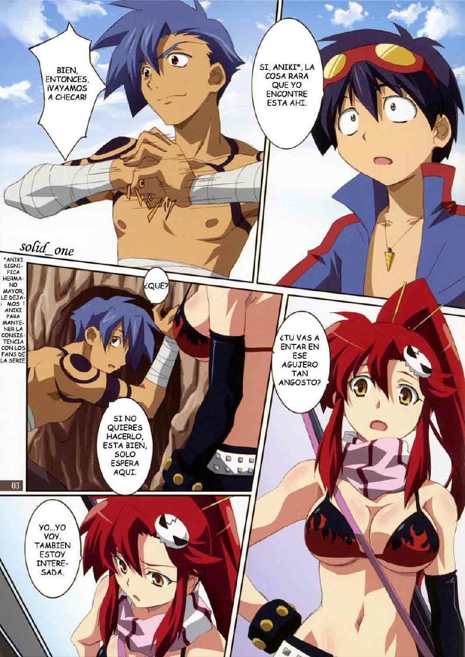 (C72) [Mahirutei (Izumi Mahiru)] Kibun wa YOKOso (Tengen Toppa Gurren Lagann) [Spanish] page 3 preview