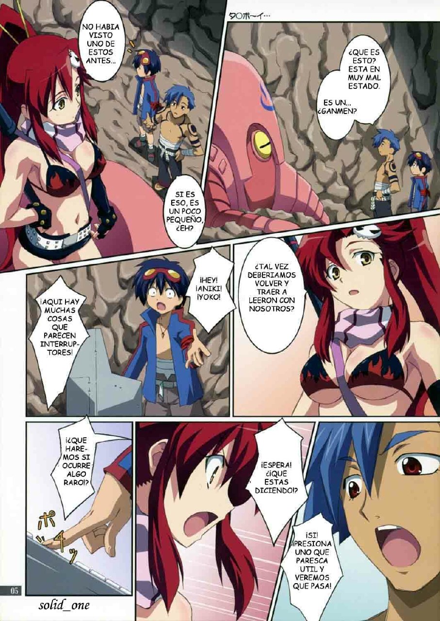 (C72) [Mahirutei (Izumi Mahiru)] Kibun wa YOKOso (Tengen Toppa Gurren Lagann) [Spanish] page 5 preview