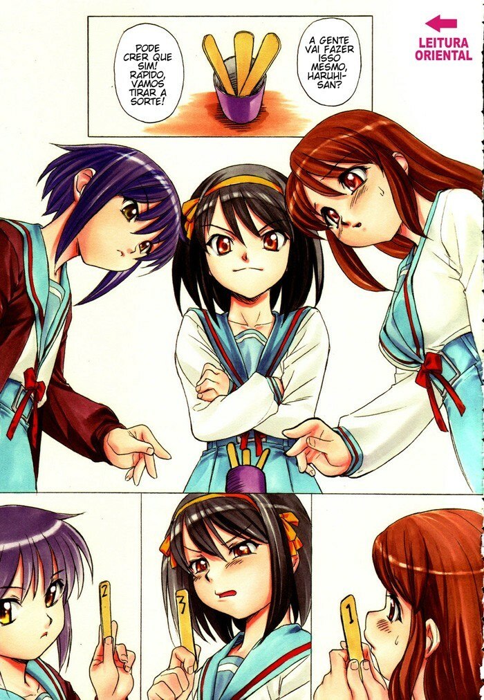 (C70) [Kacchuu Musume (Nishitsuki Tsutomu)] Suzumiya Haruhi no Nisemono | Sorte Grande (Tetsuwan Nurse) (Suzumiya Haruhi no Yuuutsu) [Portuguese-BR] [Downs Brasil] [Decensored] page 2 preview
