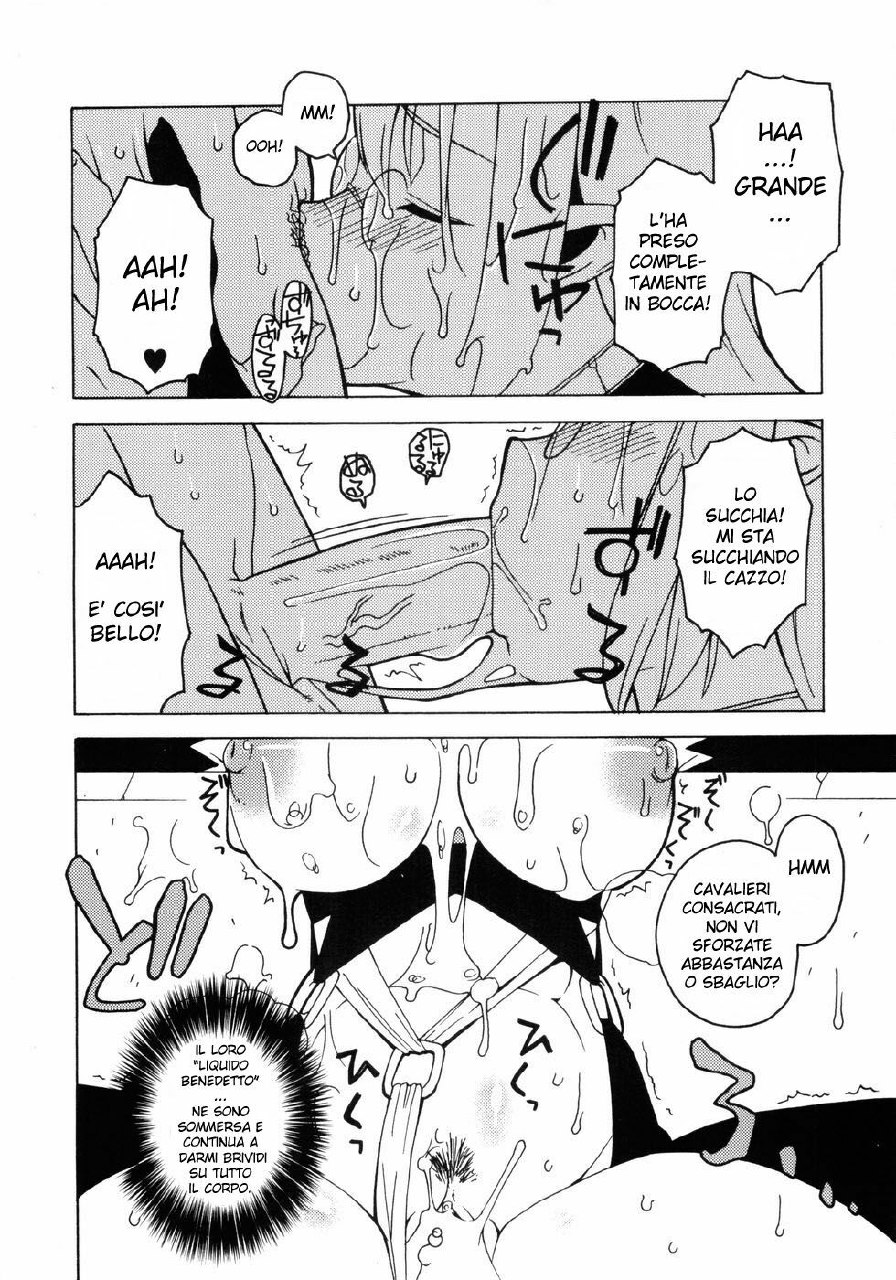 [Takatsu] Seikishidan no Shuuen | La Fine dei Cavalieri Consacrati (Hakudaku Ojoku - Heroine Bukkake Anthology) [Italian] [Hiso] page 12 preview