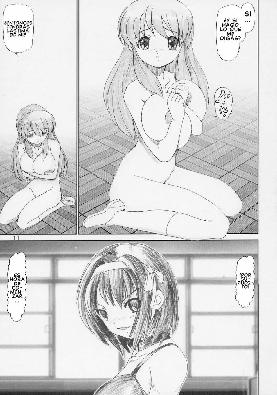 [Raijinkai (Haruki Genia)] Mugurui -Mirai Shoujo Chijoku Ingi- | El Castigo de Mikuru (The Melancholy of Haruhi Suzumiya) [Spanish] [Jedah12] page 10 preview