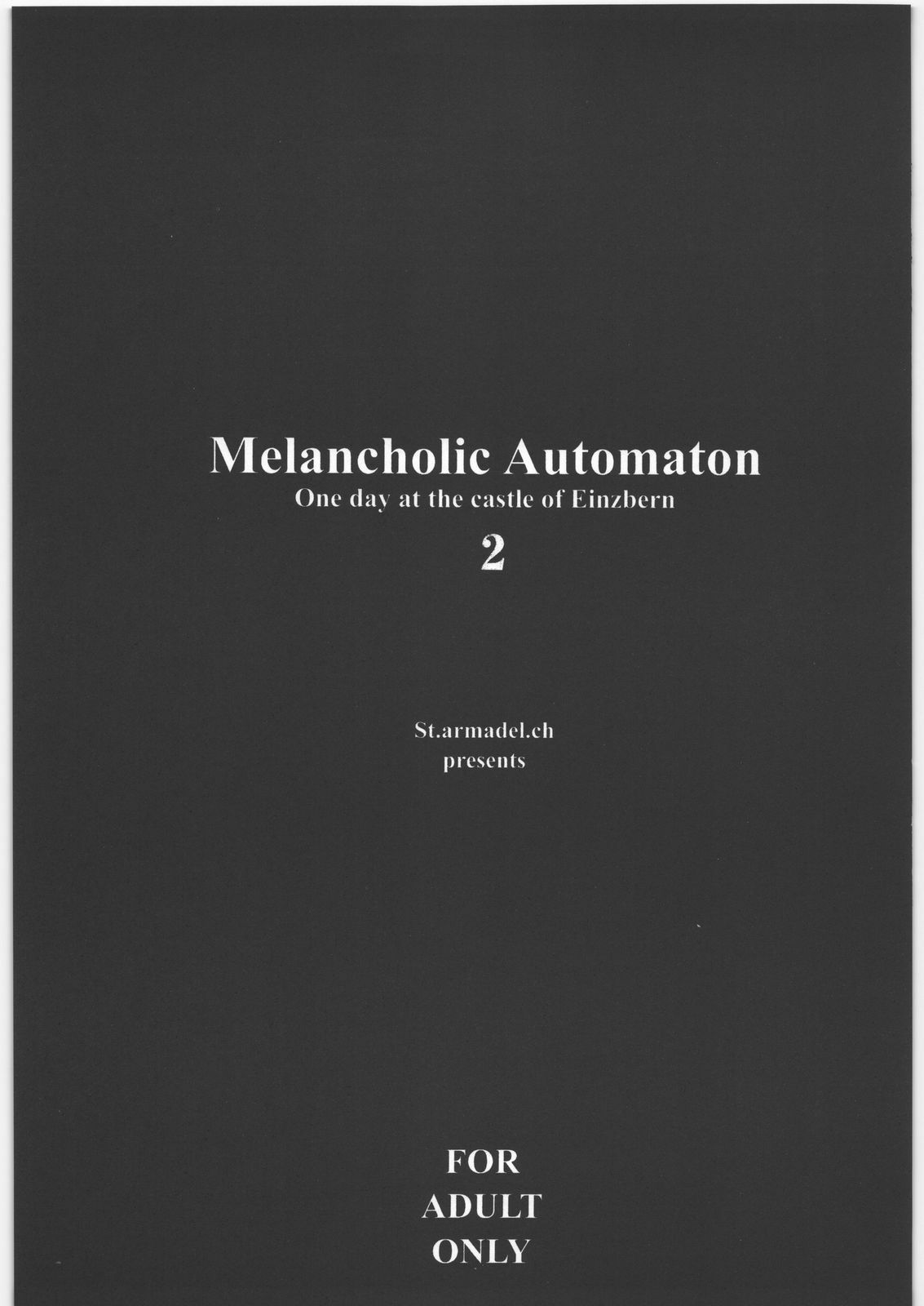 (C70) [St. Armadel Ch. (Kagetora)] Melancholic Automaton 2 - One day at the castle of Einzbern (Fate/hollow ataraxia) page 2 preview