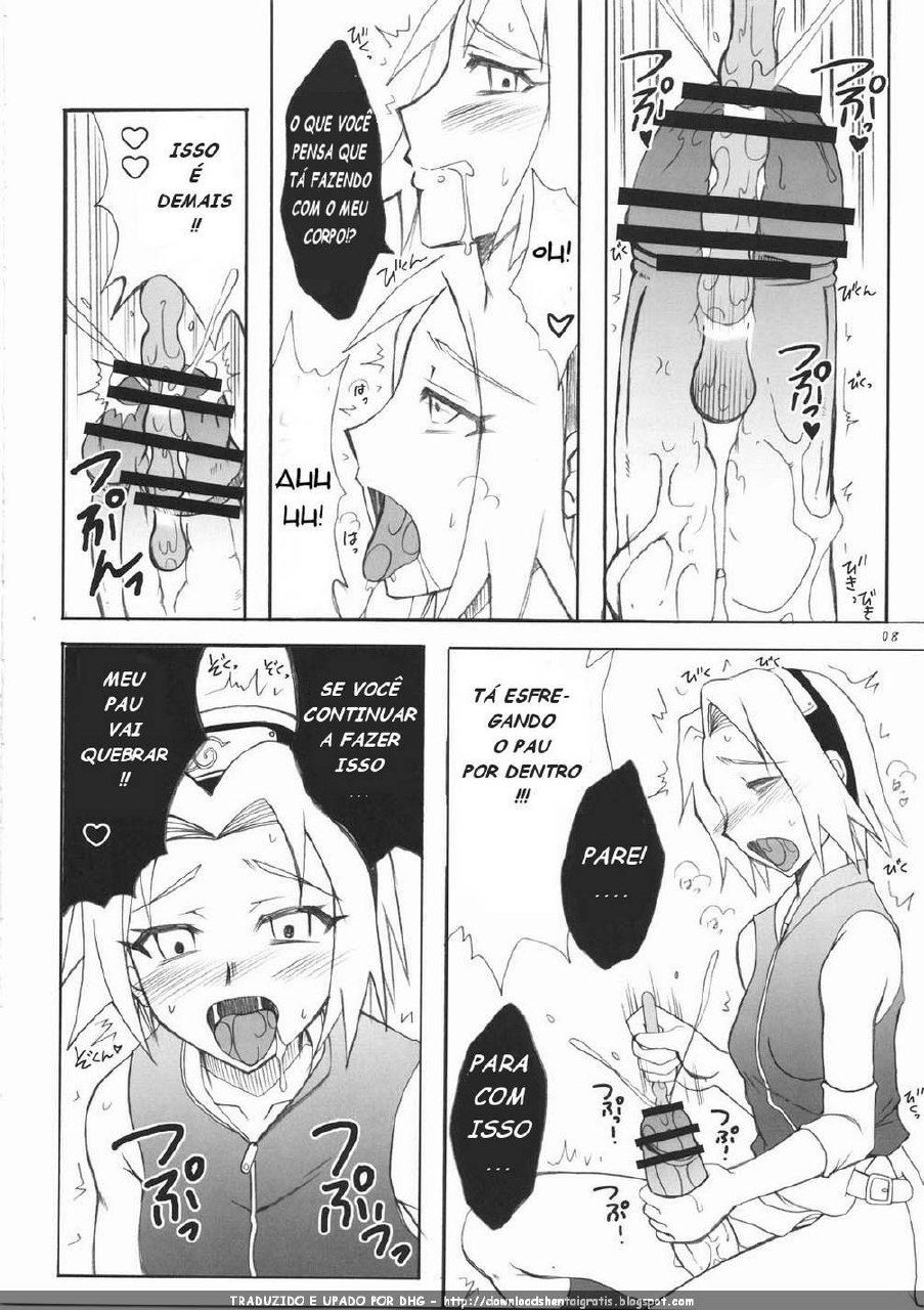 (Futaket 5) [Hijouguchi (TEI-OH-K-TAKAMURO)] Futanari Kokoro Tenshin (Naruto) [Portuguese-BR] page 8 preview