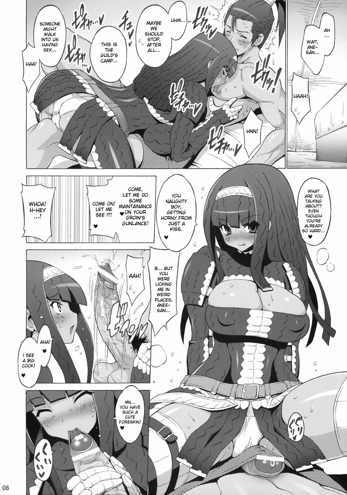 (C76) [FREAKS (Onomeshin, Mike)] Kyonyuu Hunter 2nd | Big Breast Hunter 2 (Monster Hunter) [English] {doujin-moe.us} page 7 preview