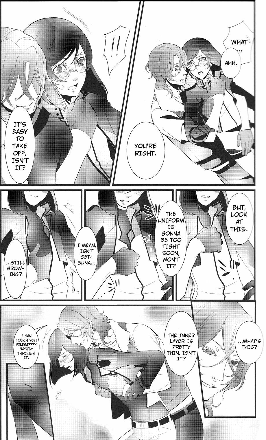 (C75) [5minutes later (Arimura)] Seifuku Sugata de Ichibanchuu - During the night in uniform! (Gundam 00) [English] page 6 preview