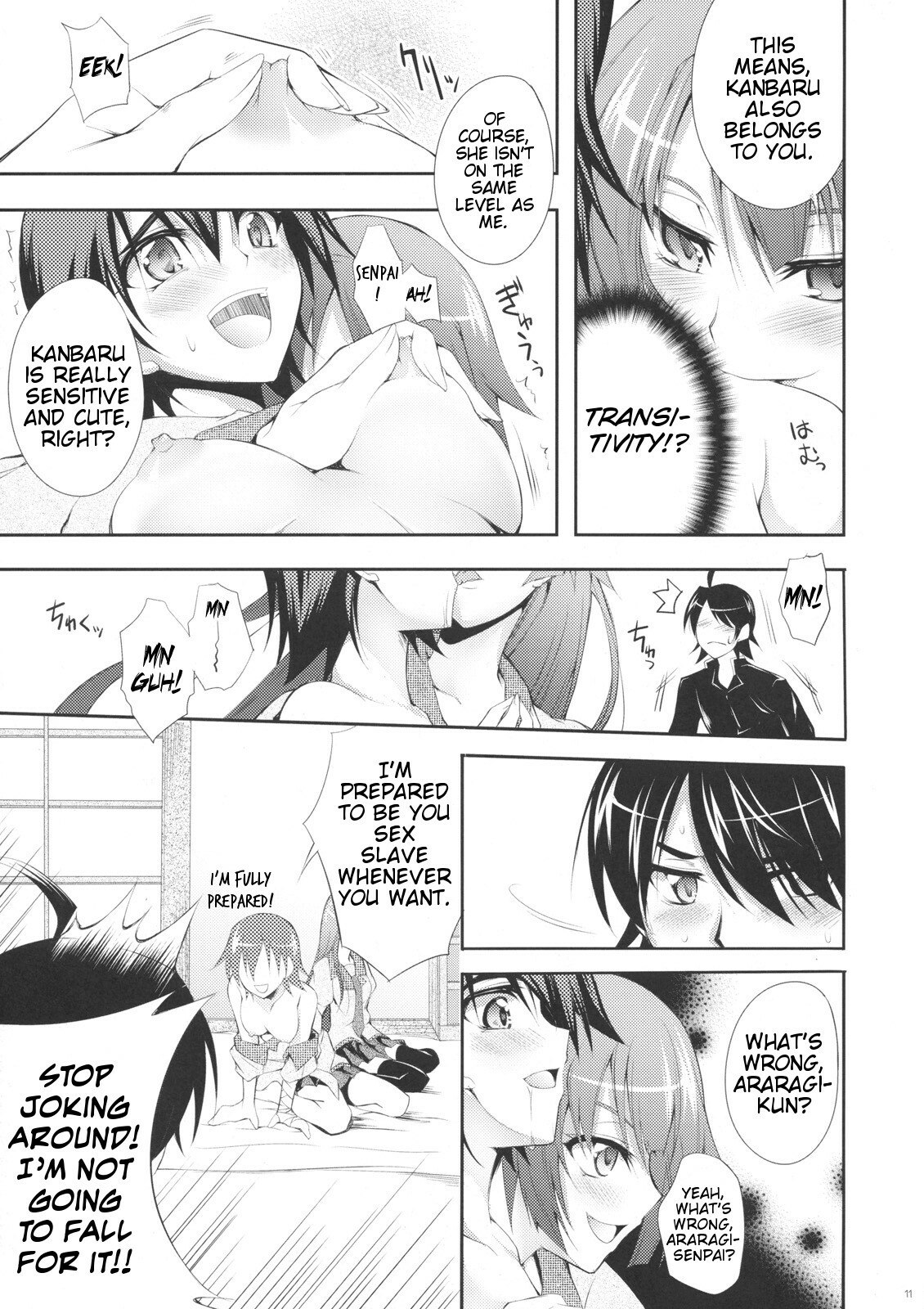 (C77) [Zattou Keshiki (Okagiri Shou)] Zaregotogatari (Bakemonogatari) [English] [Slayerjammer] page 10 preview