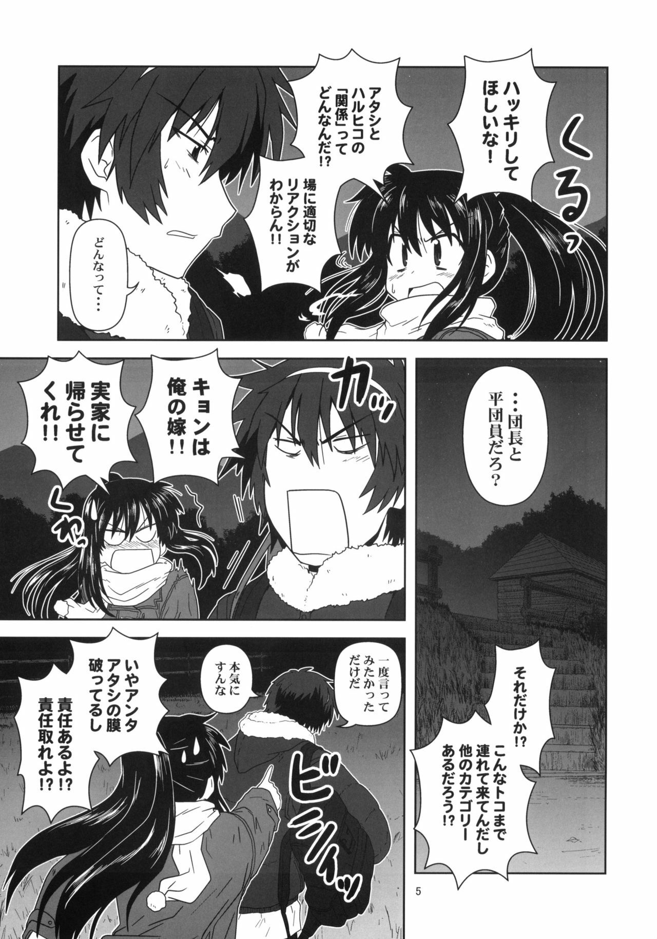 [Circle Credit (Akikan)] Kyonko to Issho (The Melancholy of Haruhi Suzumiya) page 4 preview
