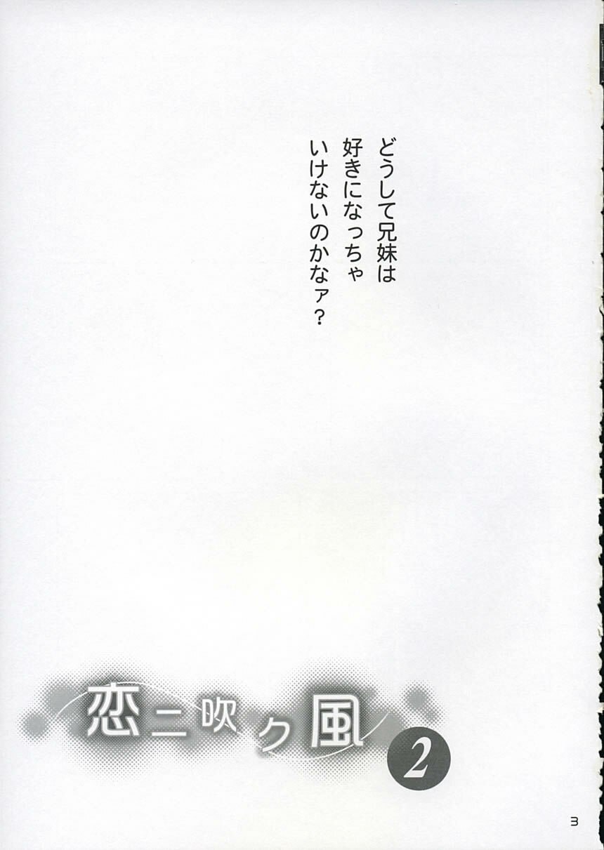 (C67) [Purin Yokochou (Ouka Sushi)] Koi ni Fuku Kaze 2 ~Nanoka~ (Koi Kaze) page 2 preview